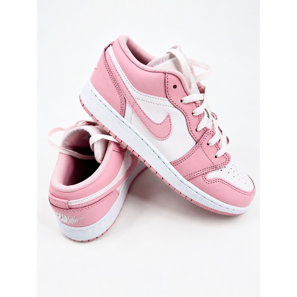 Nike Air Jordan 1 Low GS Medium Soft Pink White Shoes Youth 6Y Women's 7.5